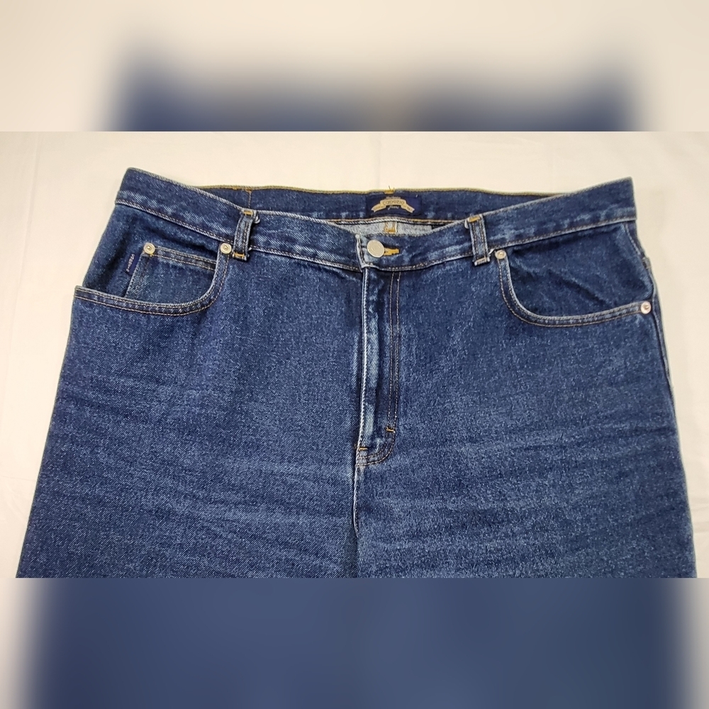 Plus Size Vintage CAPEZIO High Waisted Straight Leg Blue Jeans, Size 16 - Picture 2 of 4